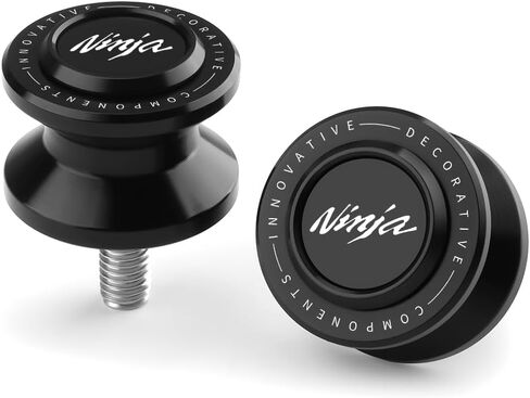 Motorcycle M8 Swingarm Spools Slider Compatible With Ninja ZX6R ZX4R ZX4RR ZX10R 650 500 400 1000SX | Rear Stand Screws Ninja650 Ninja500 Ninja400 Ninja636 ZX636 Accessories (Black) in Saudi Arabia