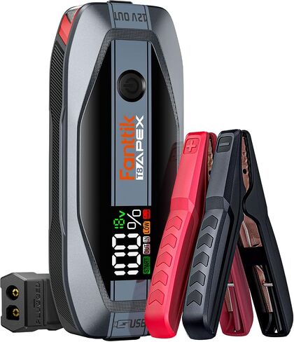 Fanttik T8 APEX 2000 Amp Jump Starter, 20000mAh Car Battery Pack for Up to 8.5L Gasoline and 6L Diesel Engines with LED Display, 65W PD Fast Charger,12V Extreme Safe Lithium Portable Jump Starter in Saudi Arabia