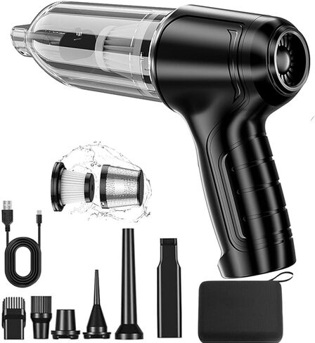Airifly - AirifyPro Car Vacuum, Airifly Pro V2 and V3- Portable Air Blower, Airified Pro Car Vacuum 95000pa, 7 in 1 High Power Handheld Vacuum Cordless(Black) in Kuwait
