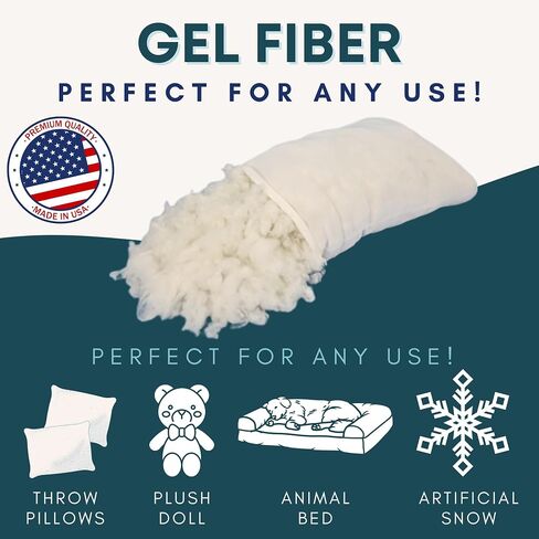 Polyester Fiber Fill (8 Pounds), Couch Cushion Filling, Stuffing for Stuffed Animals & Toys, High Resilience Fill Fiber, Oeko-TEX Certified Fiber Fill in Saudi Arabia