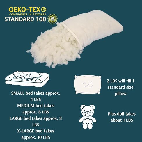 Polyester Fiber Fill (8 Pounds), Couch Cushion Filling, Stuffing for Stuffed Animals & Toys, High Resilience Fill Fiber, Oeko-TEX Certified Fiber Fill in Saudi Arabia