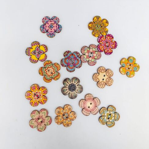 4 Pieces Wooden Mini Floret Needle Minder for Cross Stitch,Needle Minder Magnet-Embroidery Needlework Accessories in Kuwait
