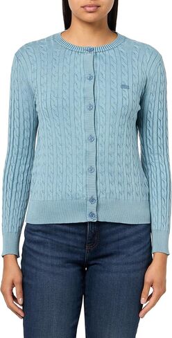 Lacoste Women's Women Effect Cable Cardigan Cardigan in Saudi Arabia
