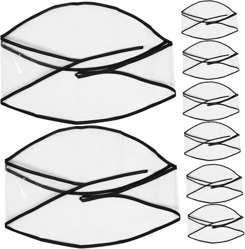 Totority 8pcs Unisex Rain Hat Visor Plastic Bonnet for Hairstyle Lightweight and Portable for Outdoor Activities in Saudi Arabia