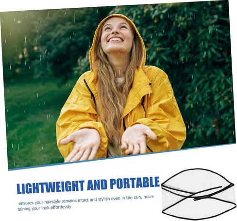 Totority 8pcs Unisex Rain Hat Visor Plastic Bonnet for Hairstyle Lightweight and Portable for Outdoor Activities in Saudi Arabia