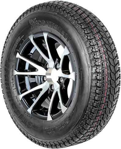 EcustomRim Trailer Tyre ST175/80d13 نطاق تحميل C 13x5 5-4.5 Avalanche أسود الألومنيوم حافة in Saudi Arabia