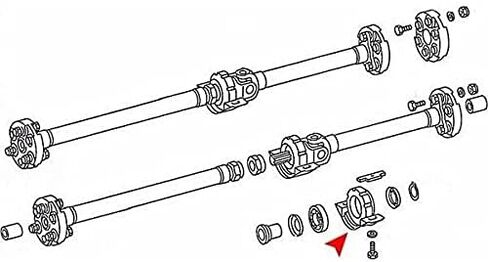 URO Parts 1234101081 دعم عمود القيادة ث/تحمل ، ث/NSK تحمل ، أسود in Kuwait