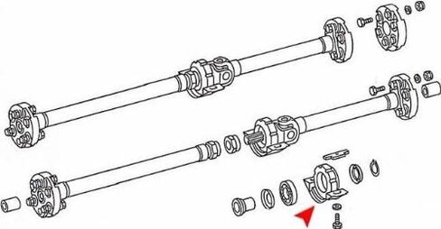 URO Parts 1234101081 دعم عمود القيادة ث/تحمل ، ث/NSK تحمل ، أسود in Kuwait