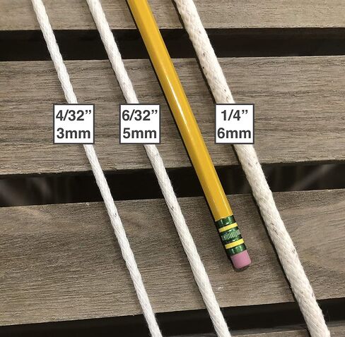 1/4" Cotton Piping Cord, Size 2 (200 yds) Made in USA in Saudi Arabia