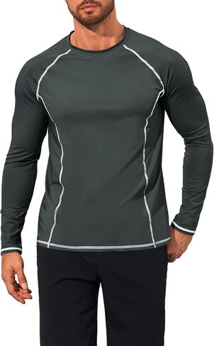 قمصان Yousify Mens Compression Tirts Long Sleeve Athleve Prochyout Shirt Sports Running T-Shirt Base Base Base Tops نشط in Saudi Arabia