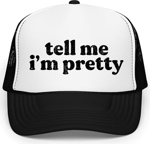 Tell Me I'm Pretty Women and Teens Classic 5 Panel Mesh Snap Back Trucker Hat in Saudi Arabia