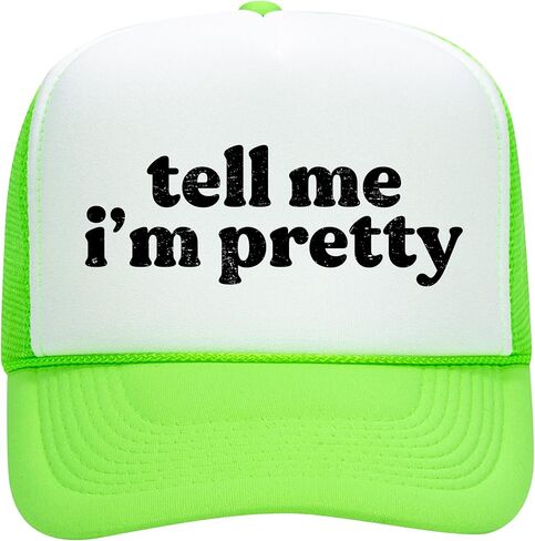 Tell Me I'm Pretty Women and Teens Classic 5 Panel Mesh Snap Back Trucker Hat in Saudi Arabia