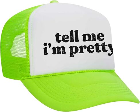 Tell Me I'm Pretty Women and Teens Classic 5 Panel Mesh Snap Back Trucker Hat in Saudi Arabia