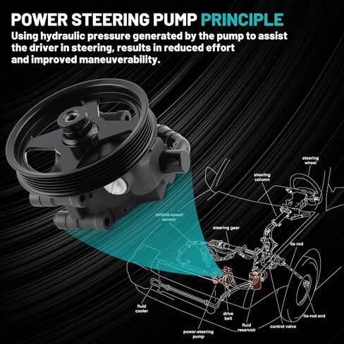 20-312P1 مضخة توجيه كهربائية مع بكرة مناسبة لفورد F150 04-08، إكسبيديشن 03-06، لينكولن مارك LT 06-08، نافيجيتور 03-06 4.6L 5.4L V8 مضخات توجيه كهربائية بديلة للسيارات 6L3Z3A674B in Saudi Arabia