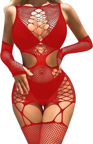 Sexy Lingerie for Women Naughty Fishnet Lingerie Set Bodysuit Outfits Teddy Sheer Mesh Erotic in Saudi Arabia