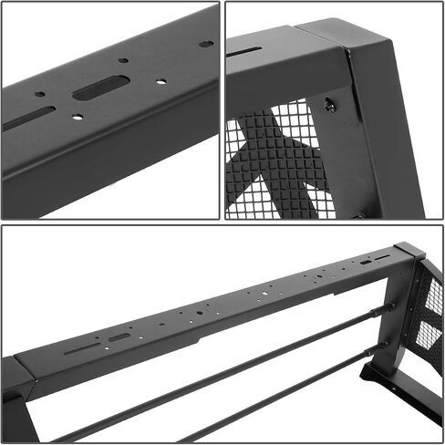 DNA Motoring TCRB-001 Aluminum Truck Bed Roll Bar + Roof Cargo Rack Assembly Compatible with 07-18 Tundra Styleside Model , Black in Saudi Arabia