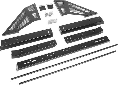 DNA Motoring TCRB-001 Aluminum Truck Bed Roll Bar + Roof Cargo Rack Assembly Compatible with 07-18 Tundra Styleside Model , Black in Saudi Arabia