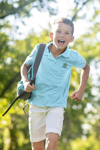 INK STITCH Youth Kids 8800b Gildan Custom Embroidery Add Logo Texts Jersey Polo Shirts in Kuwait