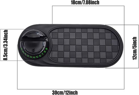 S-SNAIL-OO Multifunction Car Anti-Slip Mat, Multifunction Car Dashboard Mobile Phone Holder with Temporary Parking Number Pad for Phones, Sunglasses, Keys, Gadgets (Gray-Black) in Saudi Arabia