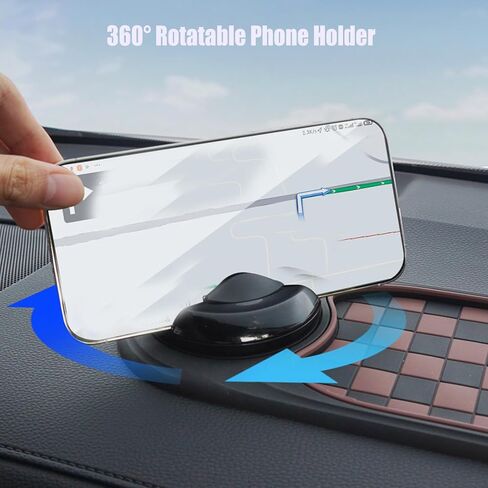 S-SNAIL-OO Multifunction Car Anti-Slip Mat, Multifunction Car Dashboard Mobile Phone Holder with Temporary Parking Number Pad for Phones, Sunglasses, Keys, Gadgets (Gray-Black) in Saudi Arabia