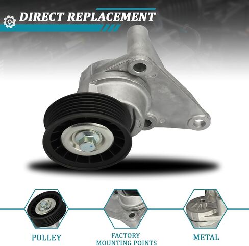 Irontek 38158 حزام توتر تجميع البكرة الملائمة لكاديلاك 2002-2003 Escalad ، Fit for Chevrolet (1999-2008 Silverado 1500) ، Fit for GMC (2005-2006 Savana 1500/2000 Sierra 2500) #12580296 45843 in Saudi Arabia