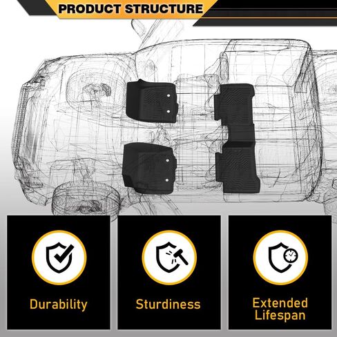 G-Plus TPE Floor Mats Liner ، متوافقة مع Honda Accord Sedan Model in Kuwait