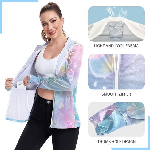 Women's Sun Protection Shirt Checked Print Cooling Long Sleeve in Saudi Arabia
