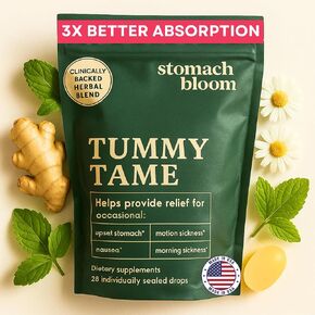 Tummy Tame Drops, Organic Honey, Spearmint, Ginger, Lemon with Vitamin B6, Pregnancy Must Haves, Occasional Nausea Relief & Morning Sickness. 28 Ct in Saudi Arabia