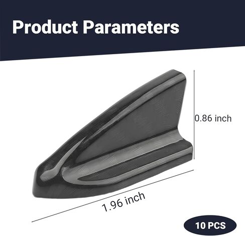 10 PCS Diffuser Shark Fin Kit, Self-Adhesive Smooth Linear Design Roof Wing Air Vortex Generator, Shark Fin Decorative Exterior Trim Accessory, Universal for Car (Black) in Saudi Arabia