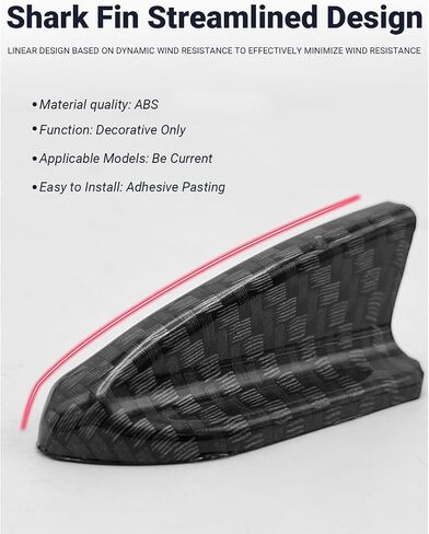 10 PCS Diffuser Shark Fin Kit, Self-Adhesive Smooth Linear Design Roof Wing Air Vortex Generator, Shark Fin Decorative Exterior Trim Accessory, Universal for Car (Black) in Saudi Arabia