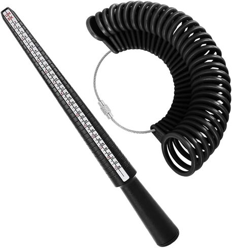 Accmor Ring Sizer Tool Including Ring Mandrel & Ring Sizer Guage, 4 Sizes Ring Measurement Stick Metal Mandrel & Finger Sizing Measuring Tool Set for Jewelry Making Measuring in Saudi Arabia