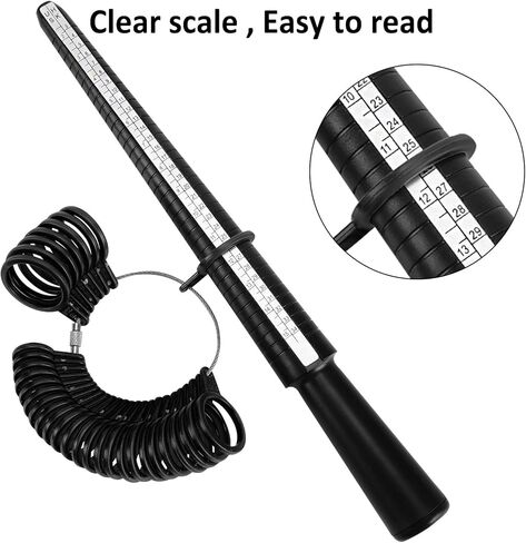 Accmor Ring Sizer Tool Including Ring Mandrel & Ring Sizer Guage, 4 Sizes Ring Measurement Stick Metal Mandrel & Finger Sizing Measuring Tool Set for Jewelry Making Measuring in Saudi Arabia