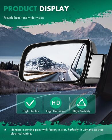 SCITOO Side View Mirrors fit For 1992 1993 1994 For Chevy Blazer 1988-1999 Pickup Truck 1992-1999 Suburban Power Control Manual Folding Exterior Mirrors GM1320122 GM1321122 in Saudi Arabia