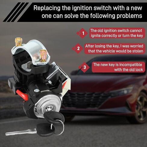 تم ترقيته 81905-F2230 مجموعة الإسكان أسطوانة قفل الإشعال لـ Hyundai Elantra 2017-2020 ، مع مفتاحين ، يحل محل 81905 F2230 81905F2230 ، مجموعة مفاتيح الإشعال عالية التغذية مع تصميم مضاد للسرقة in Kuwait