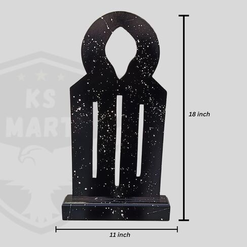 KS Mart Prayer Barrier Namaz Sutra - مقسم الصلاة الإسلامية الخشبية للمنزل والمسجد والمكتب | صلاة المسلم المصنوعة يدويًا سوترا من أجل Namaz Focus | (أبيض ، مصمم) in Kuwait