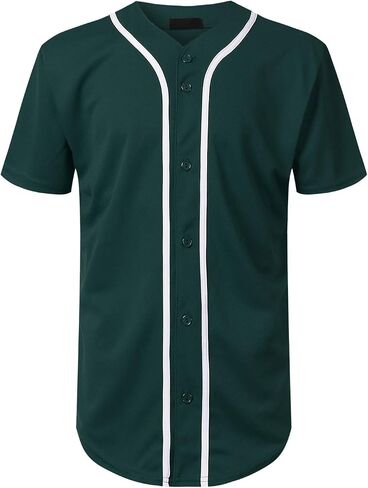 Mersenne Men's Baseball Jersey Button Down Short Sleeve Shirts in Saudi Arabia