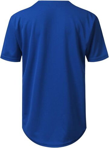 Mersenne Men's Baseball Jersey Button Down Short Sleeve Shirts in Saudi Arabia