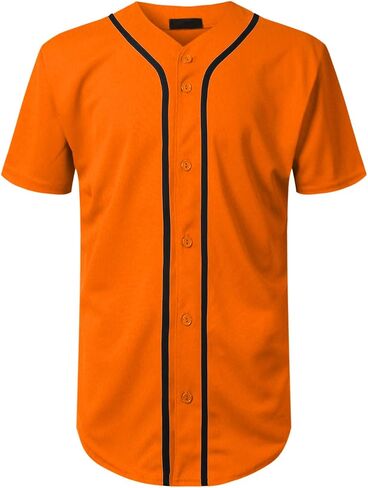 Mersenne Men's Baseball Jersey Button Down Short Sleeve Shirts in Saudi Arabia
