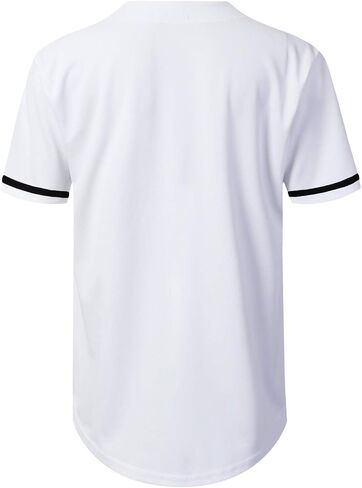 Mersenne Men's Baseball Jersey Button Down Short Sleeve Shirts in Saudi Arabia