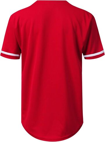 Mersenne Men's Baseball Jersey Button Down Short Sleeve Shirts in Saudi Arabia