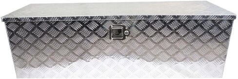 48" Aluminum Truck Pickup ATV Camper Tool Box Trailer Flatbed Rv Storage w/Lock Rear Silver 5 Bar Tread 15 in -Item Height 901-73598 in Saudi Arabia