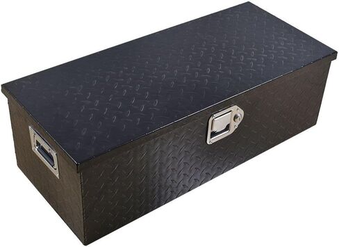 30" Aluminum Black Truck Pick Up Tool Box Trailer Rv Storage Organizer Underbody APO184344 in Saudi Arabia