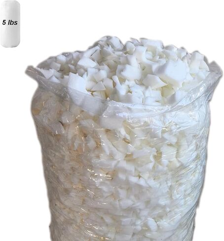 10lbs Bean Bag Filler Shredded Memory Foam Filling for Pillows, Bean Bags, Chairs, Dog Beds, Stuffed Animals, and Crafts 10 Pounds Comfortable and Soft Memory Foam in Saudi Arabia