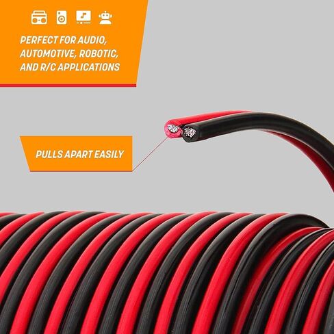GS Power 100% Copper 16 AWG (American Wire Gauge) Automotive Primary Wire 4 Roll Color Combo (100 Feet Roll, 400 FT Total) for Low Voltage Car Audio Video Stereo Trailer Harness Wiring in Kuwait