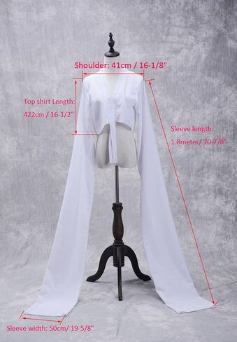 Chinese Dance Top Water Sleeves Shuixiu Dance Sleeves Adult Practice Perfomance Dress w/Split Opening in Saudi Arabia