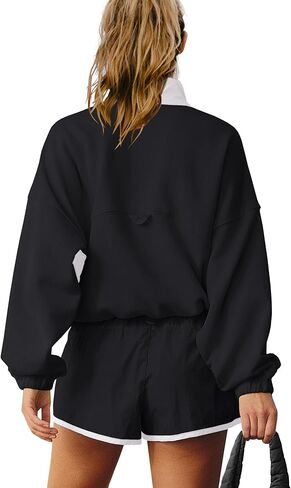 Nirovien Womens 2 Piece Workout Sets Two Piece Outfits Activewear Gym Sets Pullover Sweatshirt And Shorts Set in Saudi Arabia