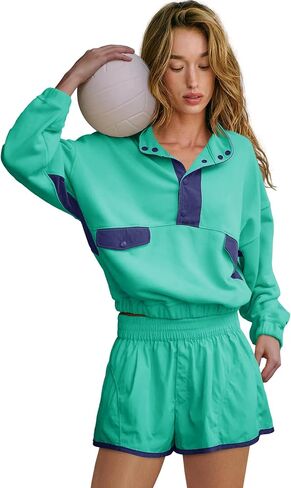 Nirovien Womens 2 قطعة تمرين مجموعات اثنين من قطعتين على صالة الألعاب الرياضية النشطية مجموعة من النوعية من النوع الثقيل والسروال القصير in Kuwait