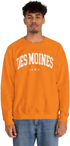 Des Moines Iowa Adult Unisex Crewneck Sweatshirt in Saudi Arabia