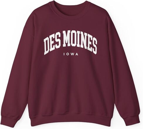 Des Moines Iowa Adult Unisex Crewneck Sweatshirt in Saudi Arabia