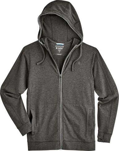 Coolibar UPF 50+ Men's LumaLeo Zip-Up Hoodie - Sun Protective in Saudi Arabia